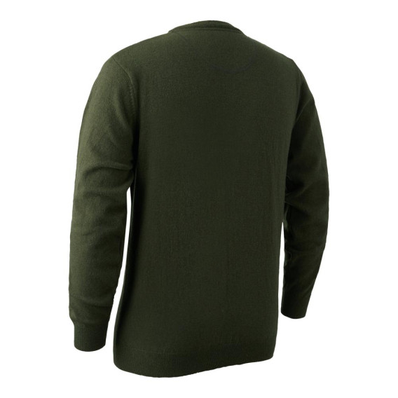 DEERHUNTER Brighton Knit O-neck Green - poľovnícky sveter